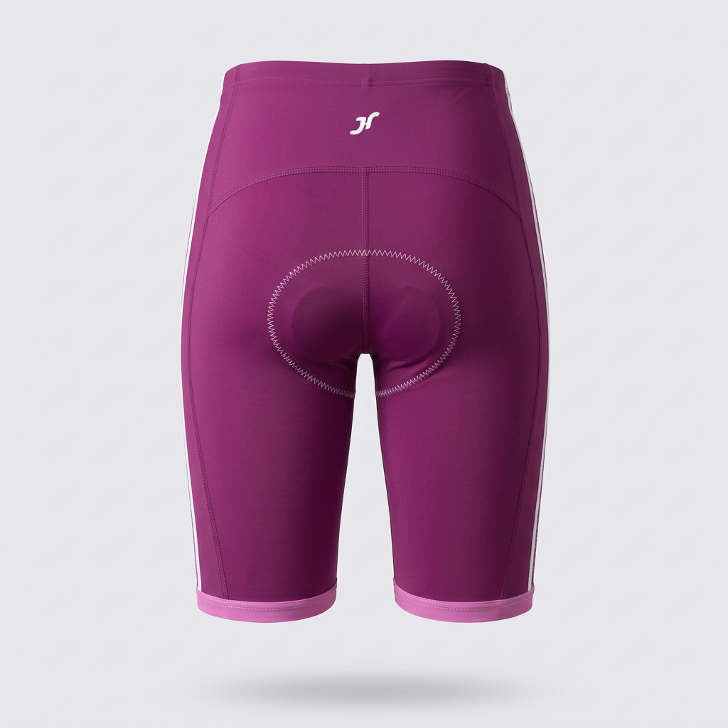 Lila Radhose als reine Produktaufnahme von hinten