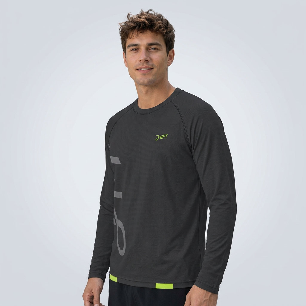 Seitliche Ansicht des Jhift-Langarmshirts